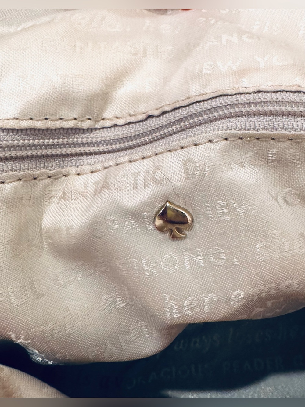Kate Spade Grove Court Palm Leaf Print Fabric & Pebble Leather Satchel Handbag View 6